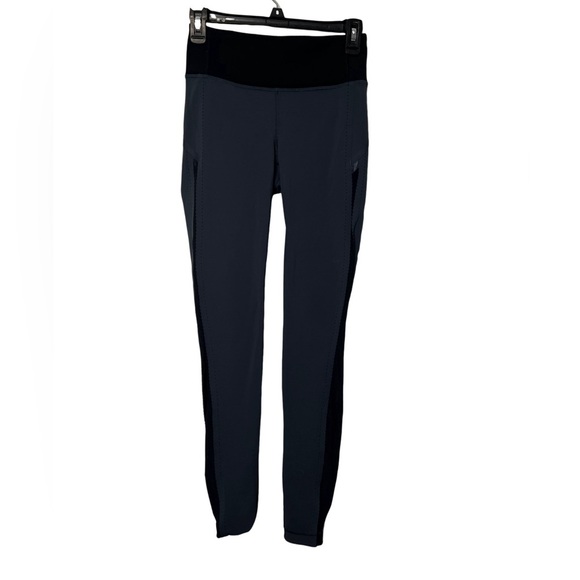 Lululemon Athletica Wide Waistband Smooth Stride Tight Leggings Blue Gray Size 4 - Picture 3 of 7